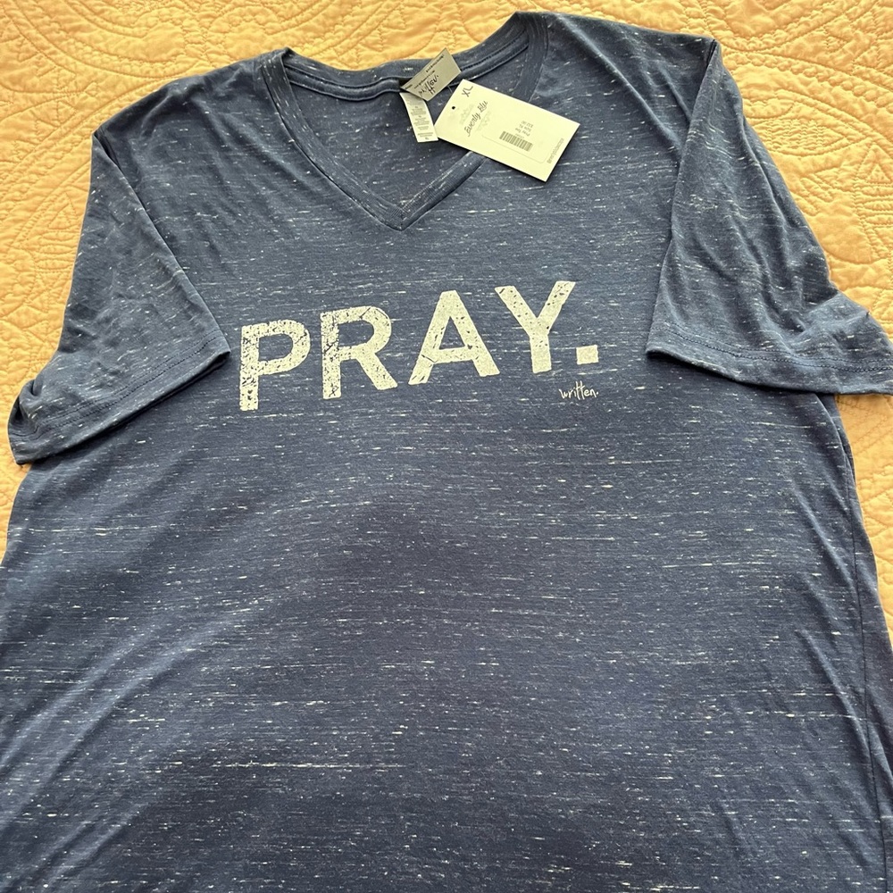 Written brand SS t-shirt, size XL, blue.  NWT!